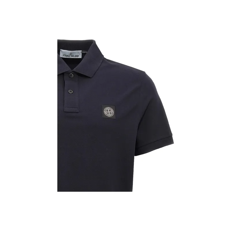 STONE ISLAND Logo Patch Polo Shirt-5