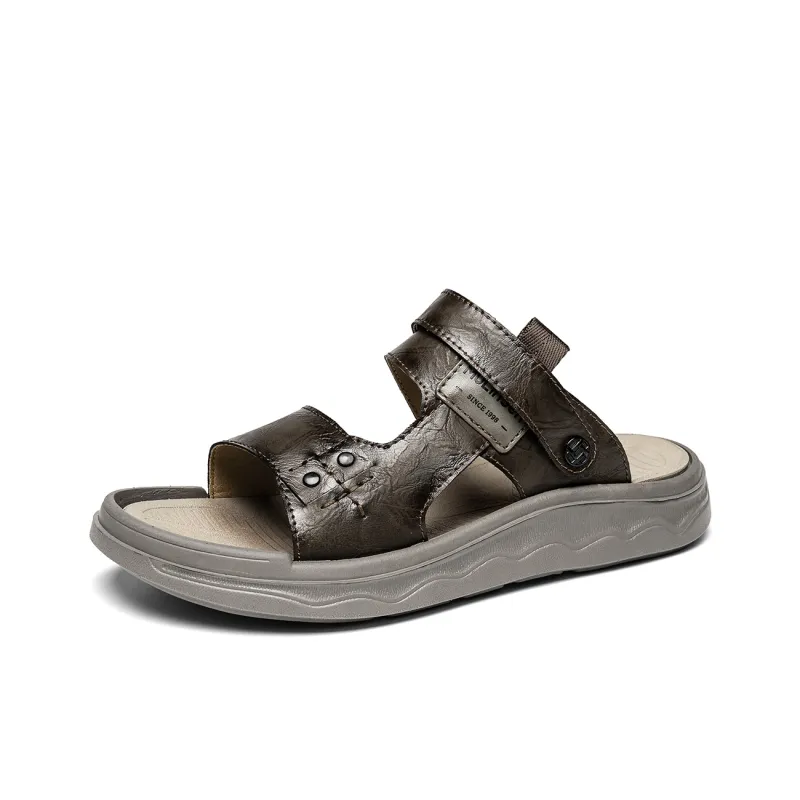 Mulinsen Beach Sandals Men Black/Khaki/Dark Brown-7