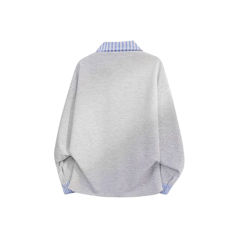 BOTH PLAY Sweatshirt Unisex Light Gray-3