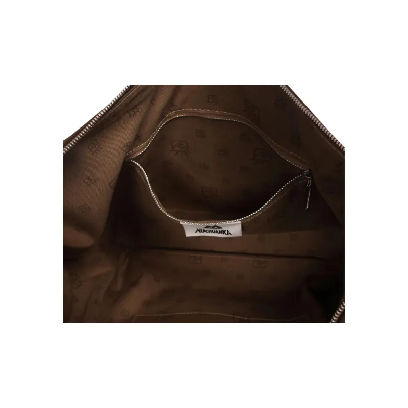 Kikawa Card Synthetic Leather Tote Bag, Shopping Bag, Shoulder Bag Medium Size Women's Coffee-4