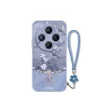 Lavender Gray-DW Flower and Bird Butterfly Chain Gray+Floral Bracelet