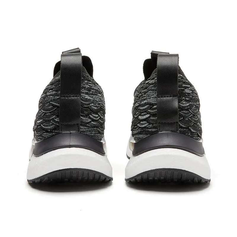 VOIT Slip Resistant, Abrasion Resistant, Breathable Low Top Marathon Long Distance Running Shoes Unisex Black-3