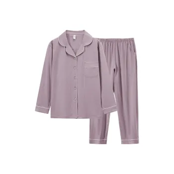 Cotton Gene Pajama Set Women's Light Purple