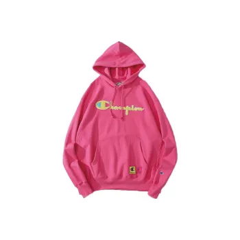 Champion Hooded Loose Fit Regular Sweatshirt US Version Unisex Pink