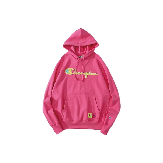 Champion Hooded Loose Fit Regular Sweatshirt US Version Unisex Pink-0