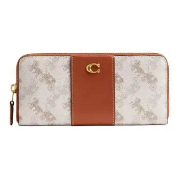 COACH Essential Leather Patchwork Calfskin Wallet Small Size Women's Taupe