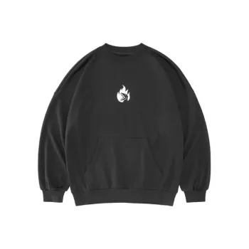 COPPOLELLA Crew Neck Loose Fit Regular Sweatshirt Unisex Black