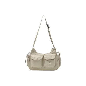 MLB Gofcore Boston Red Sox Nylon Crossbody Bag Shoulder Bag Unisex Light Beige
