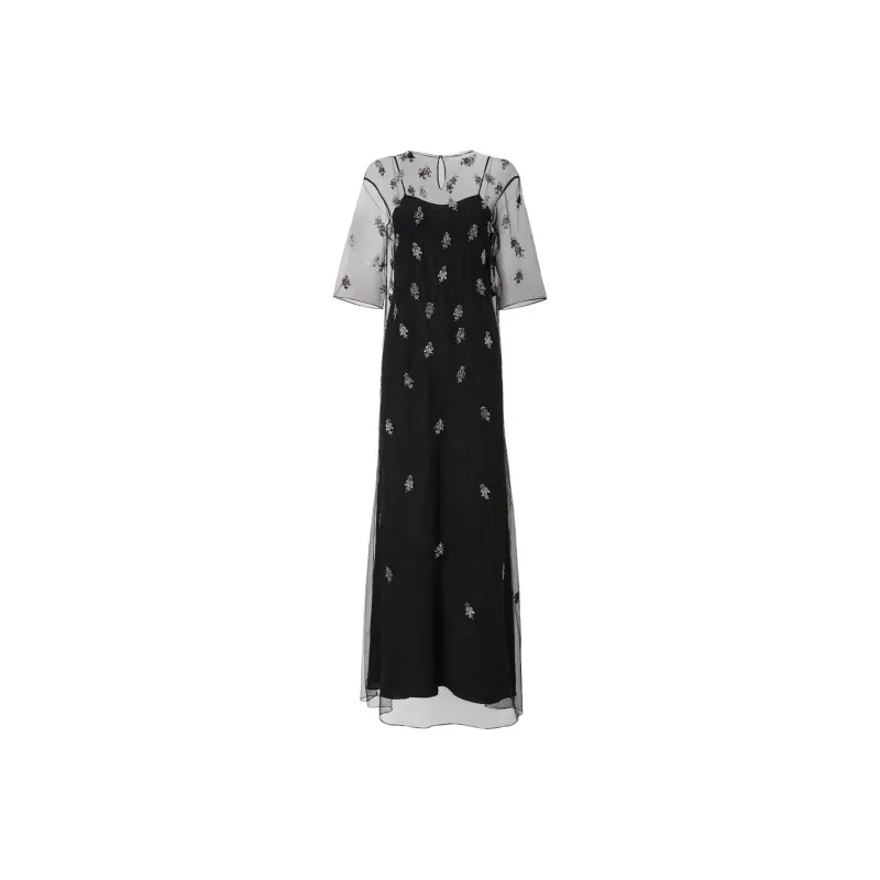 FENDI Short Sleeved Dresses Women's Black-1