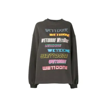 WE11DONE Logo print Rib trimmed Sweatshirt