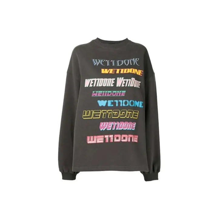 WE11DONE Logo-print Rib-trimmed Sweatshirt-0