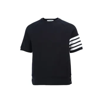 THOM BROWNE 4-Bar Short-sleeve Sweatshirt
