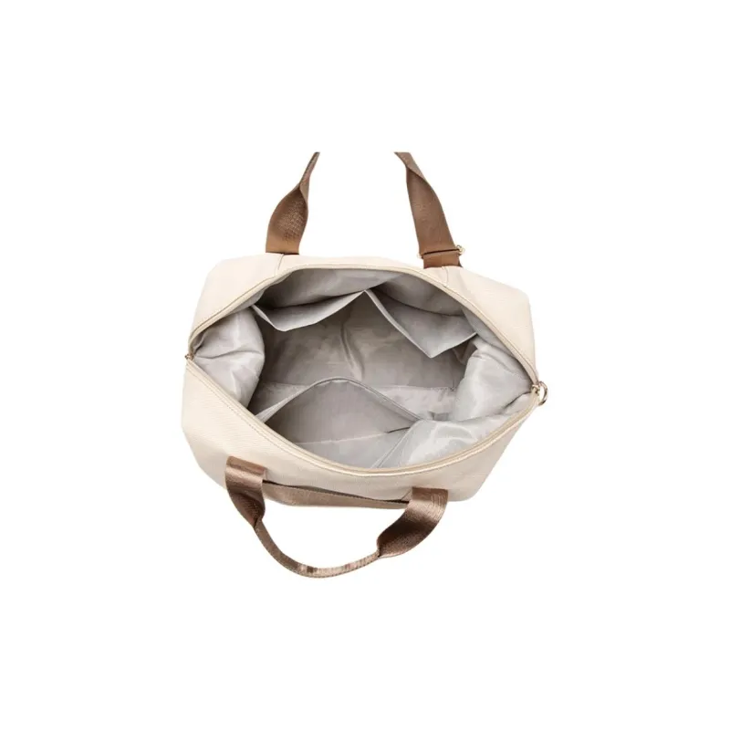 HAWA Canvas Handbag Regular Unisex Apricot Cream/Light Gray/Dark Gray-1
