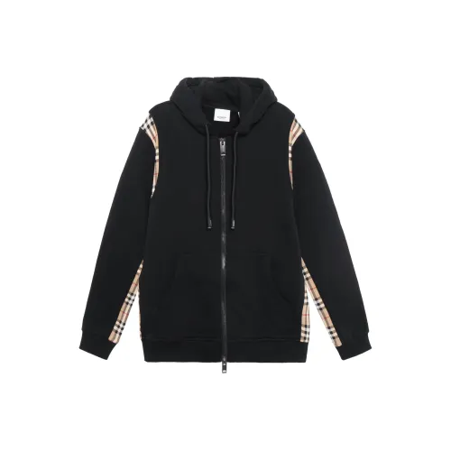 Burberry Men Vintage Check Panel Hoodie Black/Beige