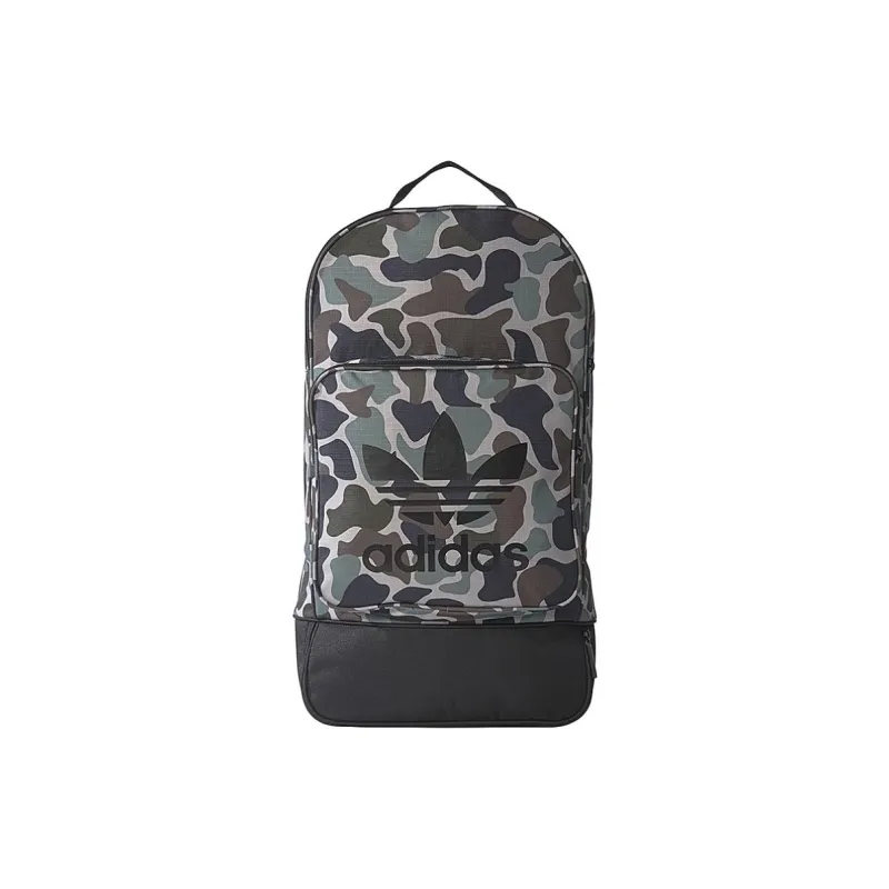 Adidas Originals Print Backpack Unisex Camouflage Green & Black-0