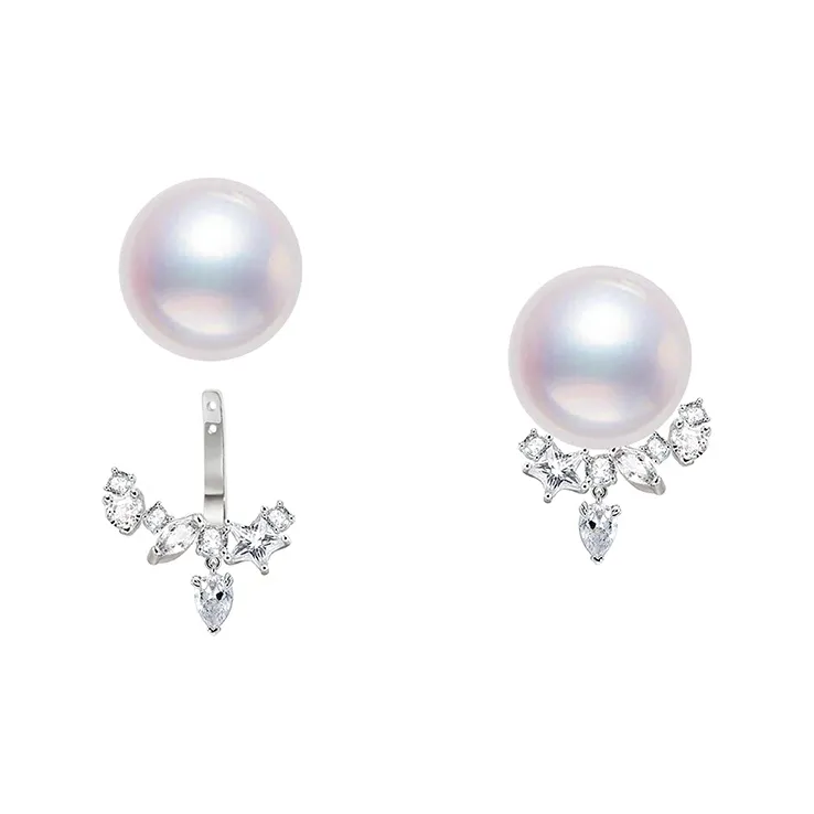 Masw Pearl Stud Earrings Women's-2
