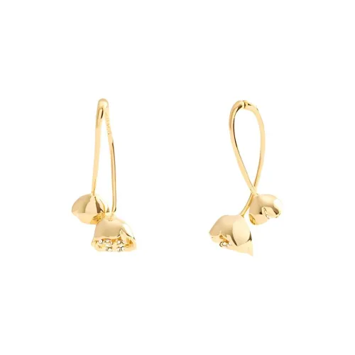 COACH Brass Plated Earrings Women's Gold