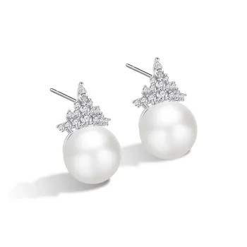 Right Hand Waiting S925 Silver Stud Earrings Women's