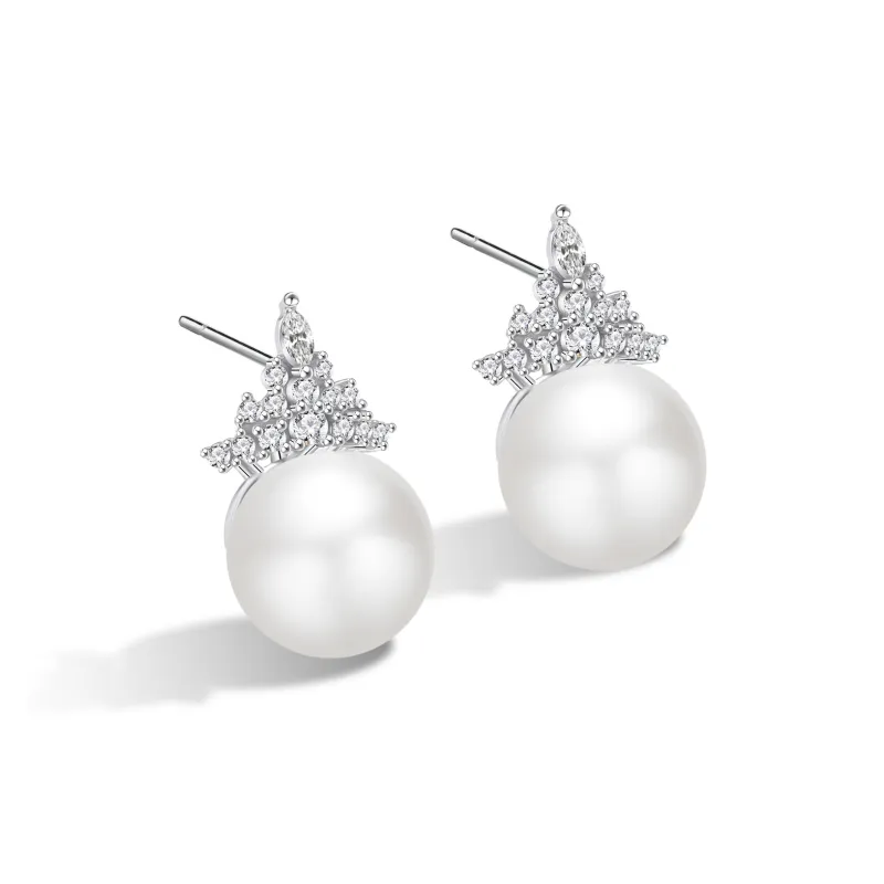 Right Hand Waiting S925 Silver Stud Earrings Women's-0