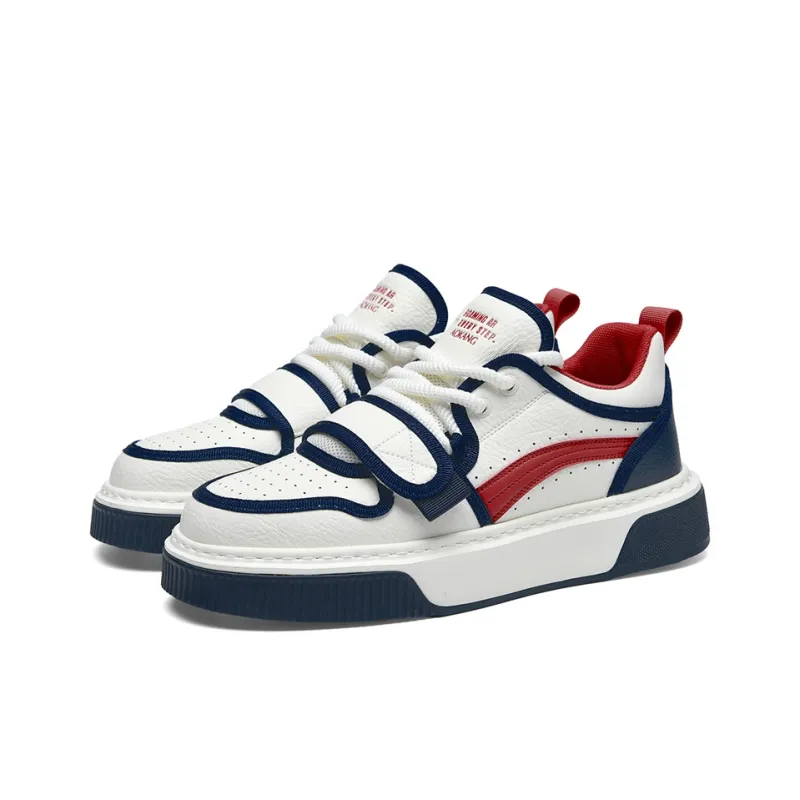 AOKANG Dunk Series Skateboard Shoes Men Low Top Burgundy Red, Panda Black-2