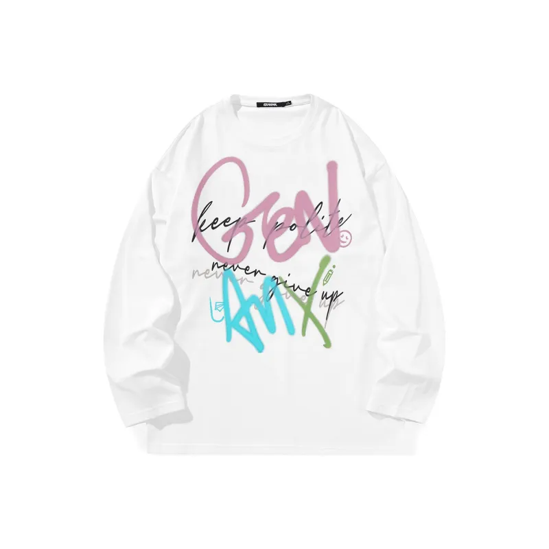 GENANX Straight Long Sleeved T Shirt Unisex-5