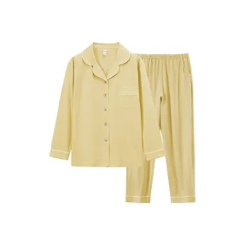 Cotton Gene Pajama Set Women's Light Apricot Yellow
