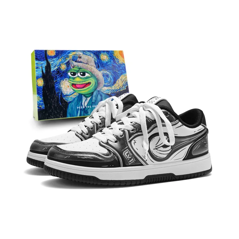 Pepe The Frog Cushioned Wear-Resistant Breathable Low-Top Skateboard Shoes Unisex-7