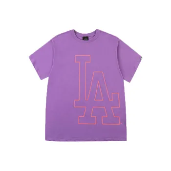 MLB Short Sleeved T Shirts Unisex Purple