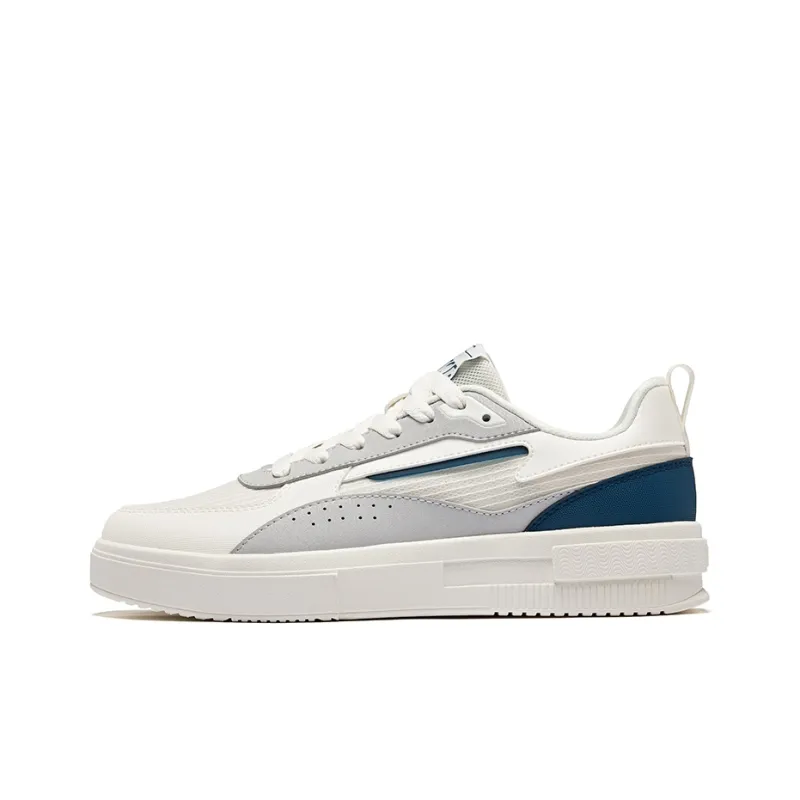 Erke Jinghong 2lite Abrasion Resistant Slip Resistant Low Top Skateboard Shoes Men's Microcrystal White Mist Gray-0
