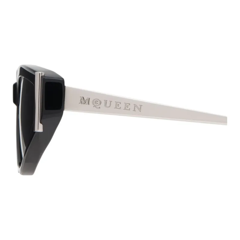 Alexander McQueen Acetate Metal Recycled Acetate Cat Eye Sunglasses Women's Black-2