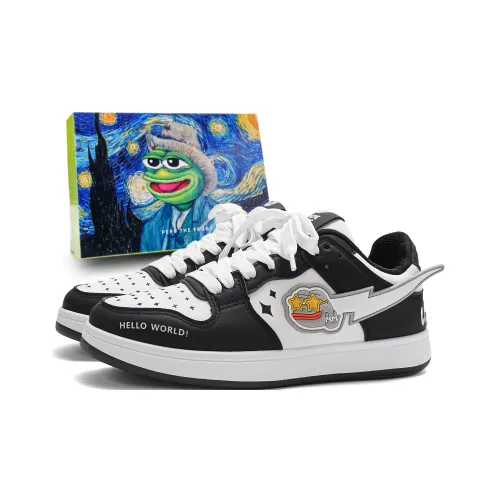 Pepe The Frog Low Top Skateboard Shoes Unisex
