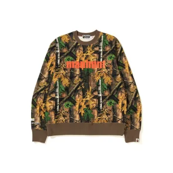 A BATHING APE Forest Camo Wide Crewneck