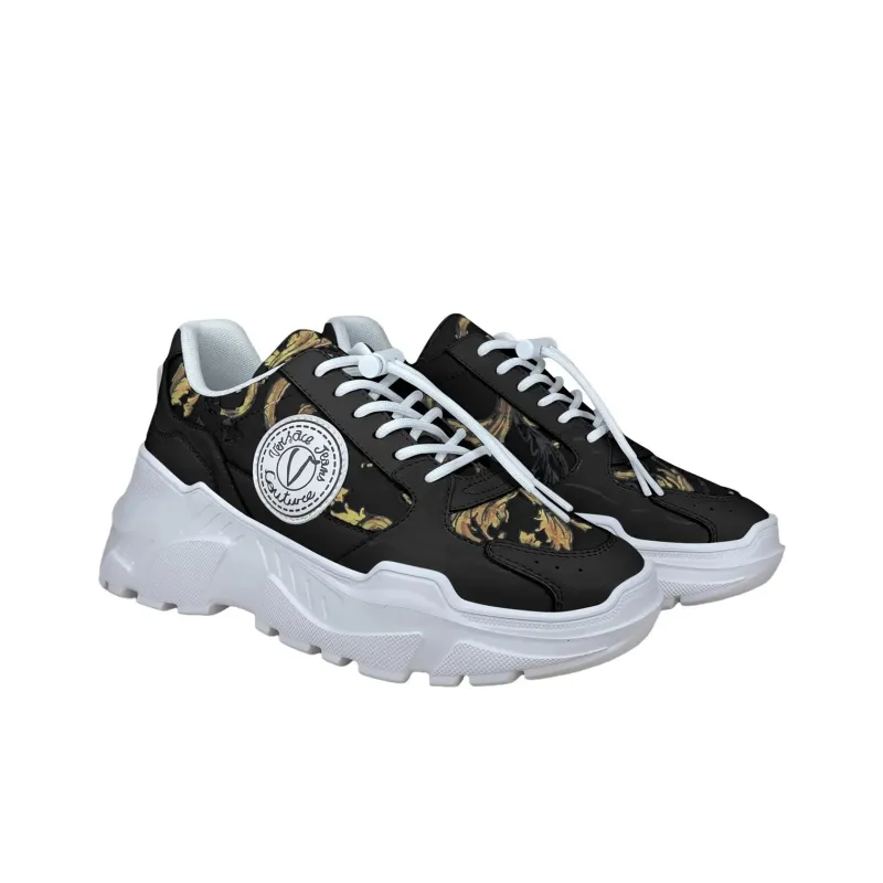 VERSACE JEANS Low Top Chunky Sneakers Women's Black-2