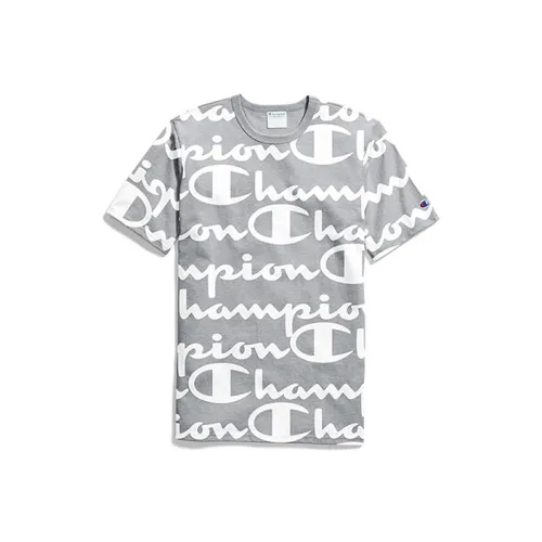 Champion T Shirt US Version Unisex Gray White