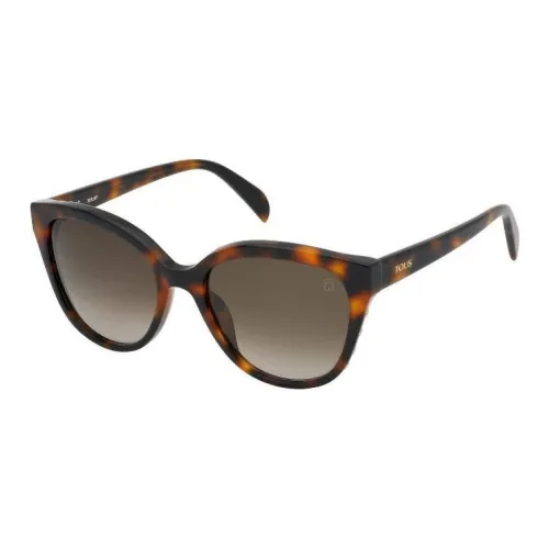 TAOSIXIONG Acetate Oval Sunglasses Women's Tortoiseshell