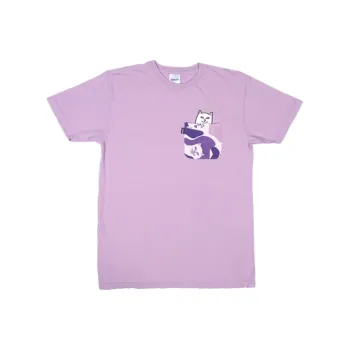 RIPNDIP Crew Neck Fitted Straight Short-Sleeved T-Shirt Unisex Purple Camouflage