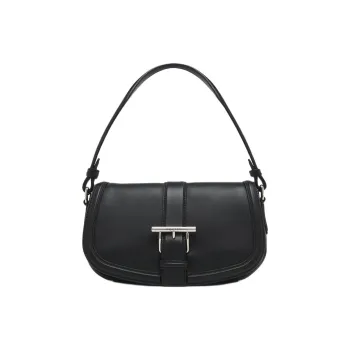 Alexander McQueen Smooth Cow Leather One Shoulder Handbags Women's Black