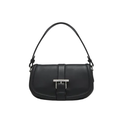 Alexander McQueen Smooth Cow Leather One Shoulder Handbags Women's Black