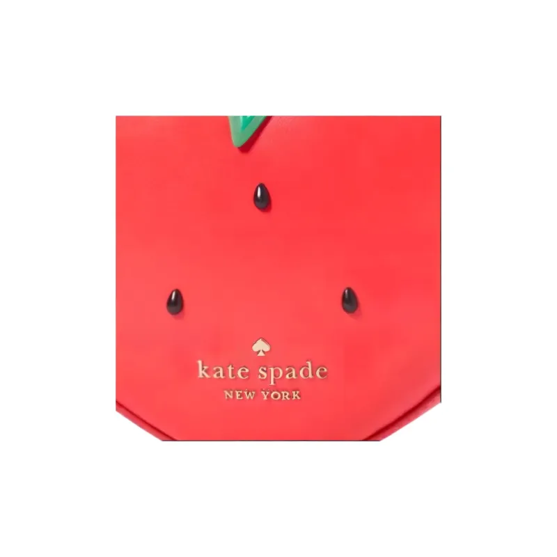 Kate Spade Smooth Leather Shoulder Bag, Crossbody Bag Women's Red Multicolor-4