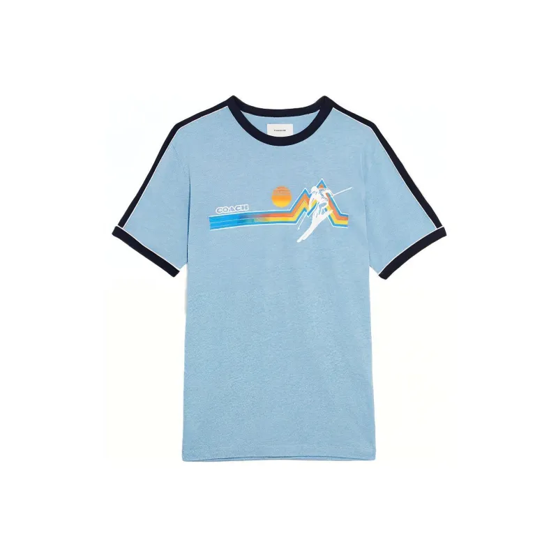 COACH T Shirts Men Blue-0