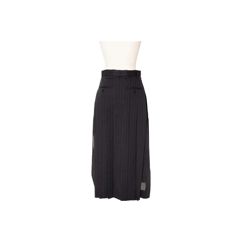 Sacai Pinstriped Midi Skirt-1