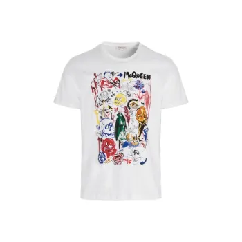 Alexander McQueen T Shirts Men White