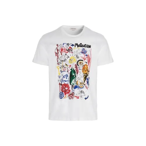 Alexander McQueen T Shirts Men White