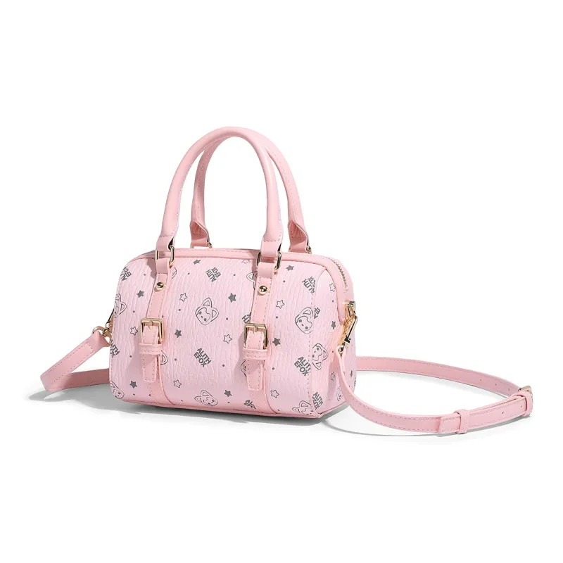 ALI THE FOX Synthetic Leather Shoulder Bag Women's Pink/Milk Tea-3