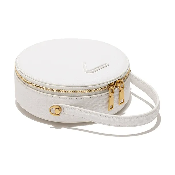 Vigno Synthetic Leather Handbag One Shoulder Crossbody Regular Women's White/Pink/Black-6