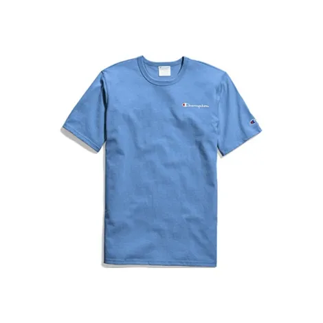 Champion Crew Neck Fitted Straight Short Sleeved T Shirt US Version Unisex Light Blue-0