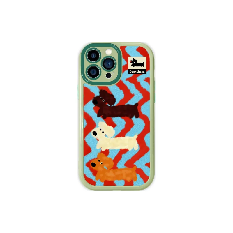 Sopi TPU Material 2 in 1 Cream Case Puppy Phone Cases Compatible With IPhone 16/15 Pro Max/Apple 13/14 Pro/Max-3