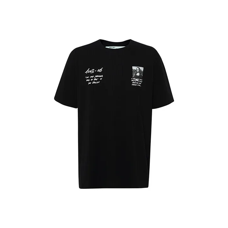 OFF WHITE Oversized Monalisa Graphic Print T Shirt-0