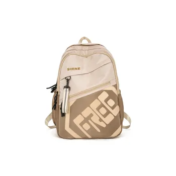 Deli Bear Nylon Backpack Regular Unisex Khaki/Gray/Green/Black/Blue/Light Gray