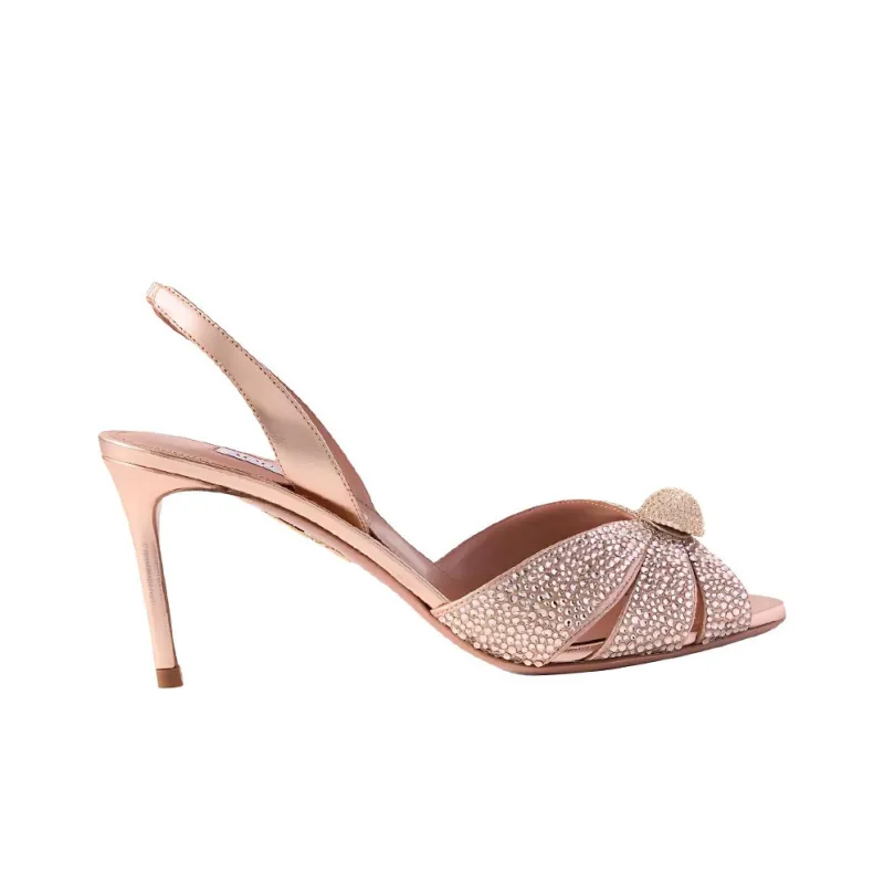AQUAZZURA Flirt One Strap Sandals 7.5cm Women's Rose Gold-1